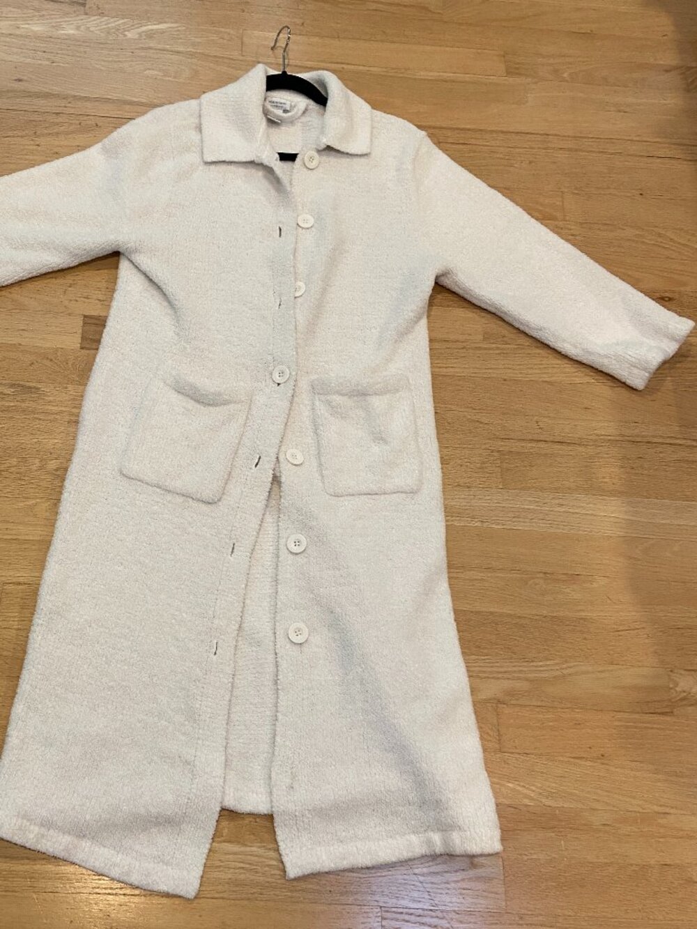 Nordstrom Lingerie Bath Robe Women Size S White 100% Polyester